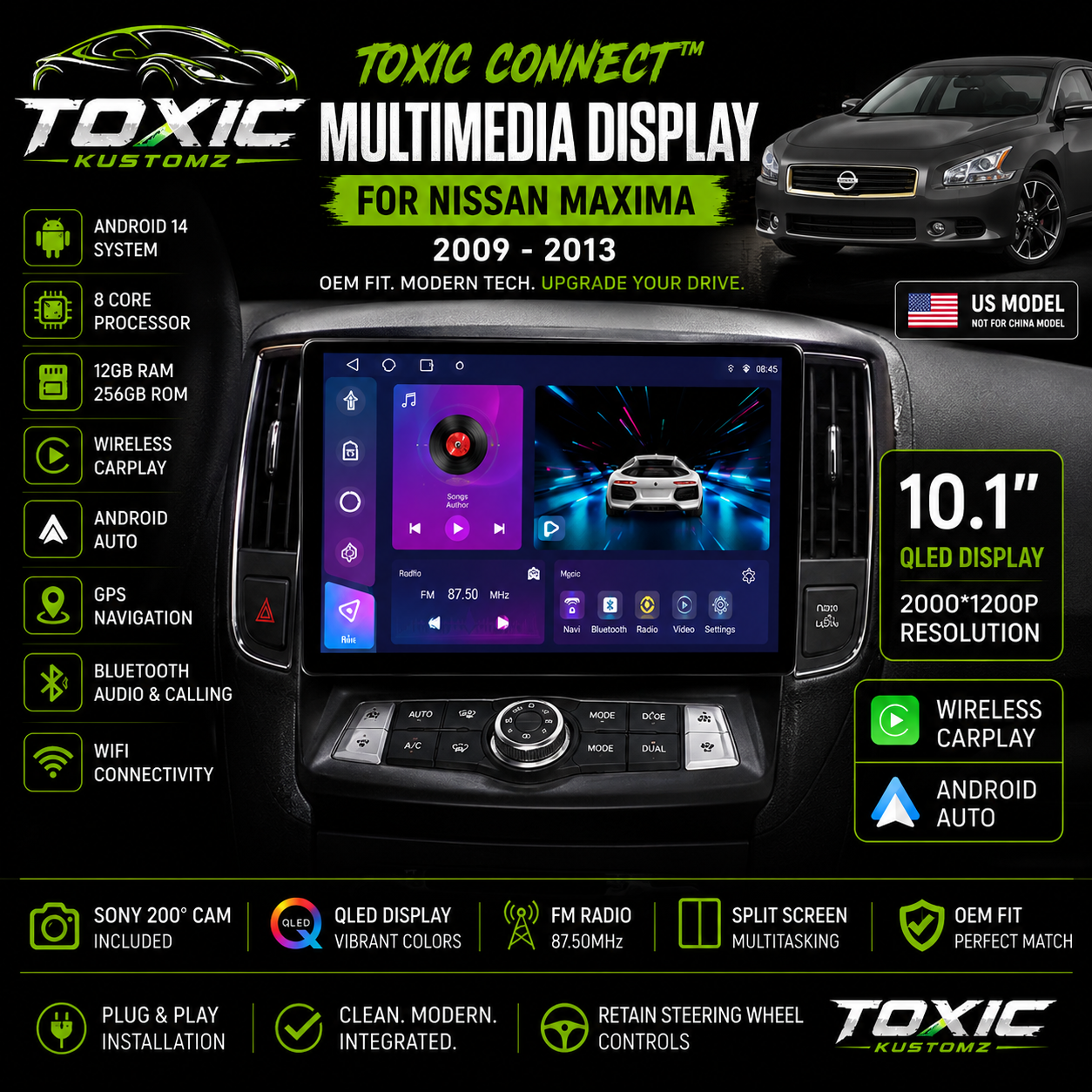 Toxic Vision™ 2K Display | Nissan Maxima (2008–2013) 32G