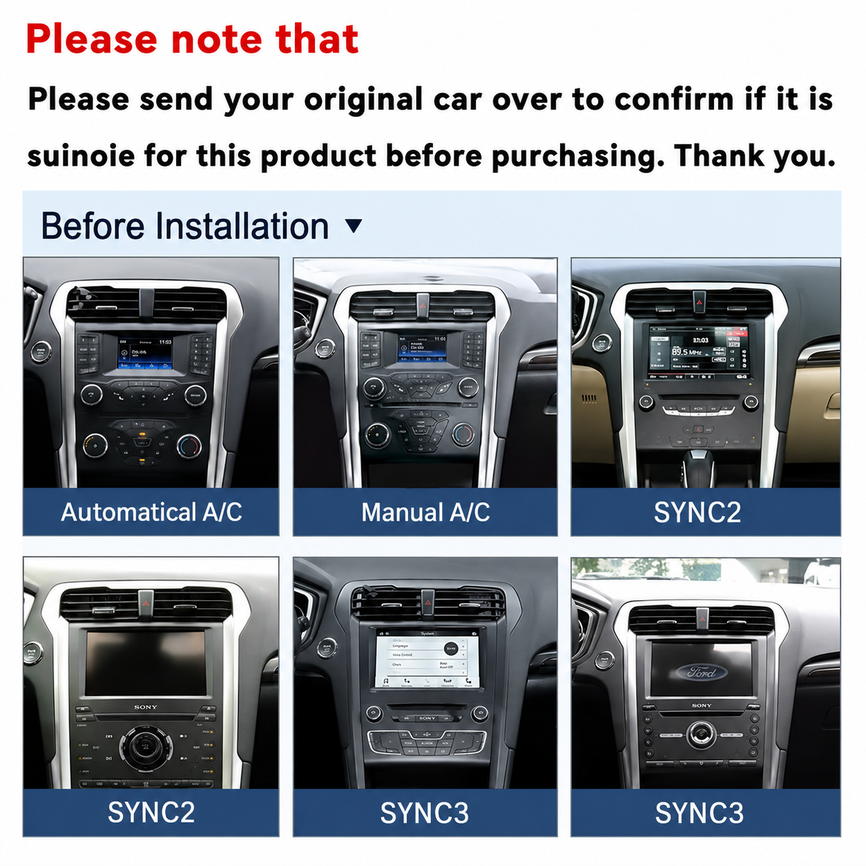Ford Fusion/ Mondeo MK5 2013–2018 9.7" Tesla Style Android Radio with CarPlay