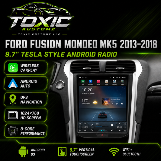 Ford Fusion/ Mondeo MK5 2013–2018 9.7" Tesla Style Android Radio with CarPlay