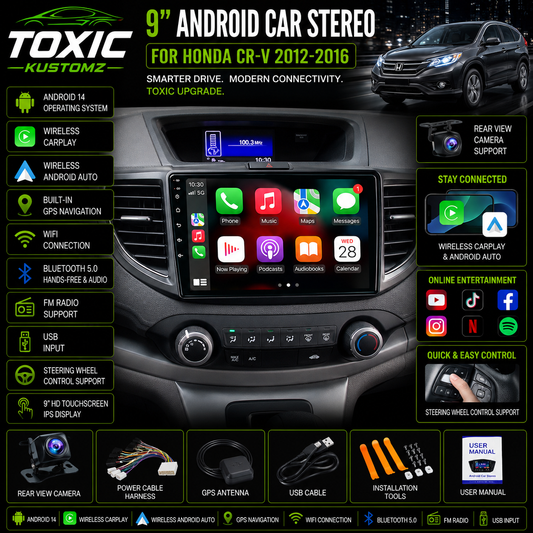 Toxic Connect™ 10" Android Display | Honda CR-V (2012–2016)
