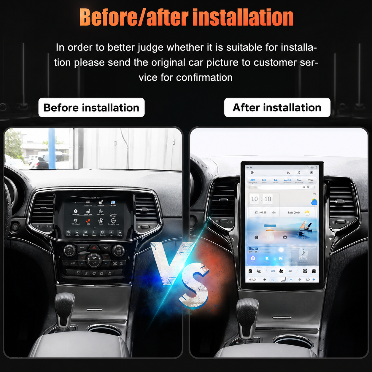 Jeep Grand Cherokee 2014–2021 Tesla Style Android Radio