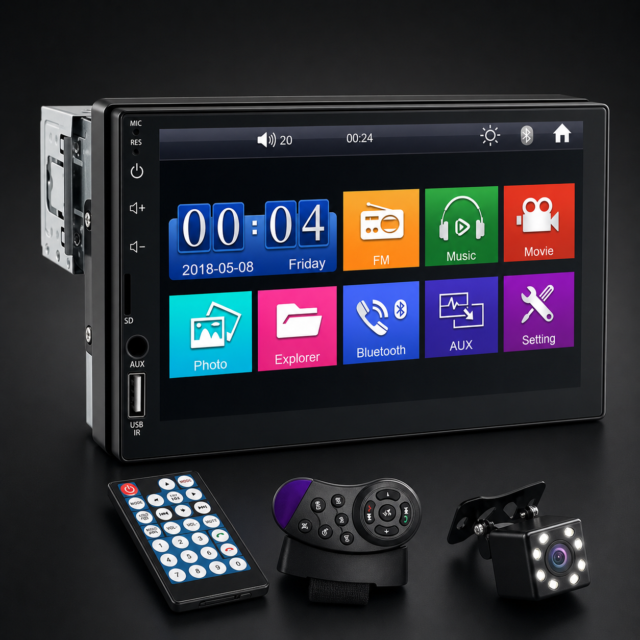 ToxicDrive 7" Touchscreen Multimedia Player (Universal 1 DIN)