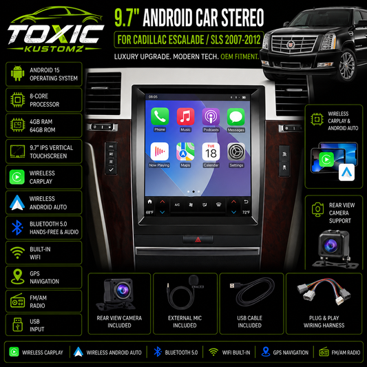 Toxic Vision™ 9.7" Android Display | Cadillac Escalade (2007–2012)