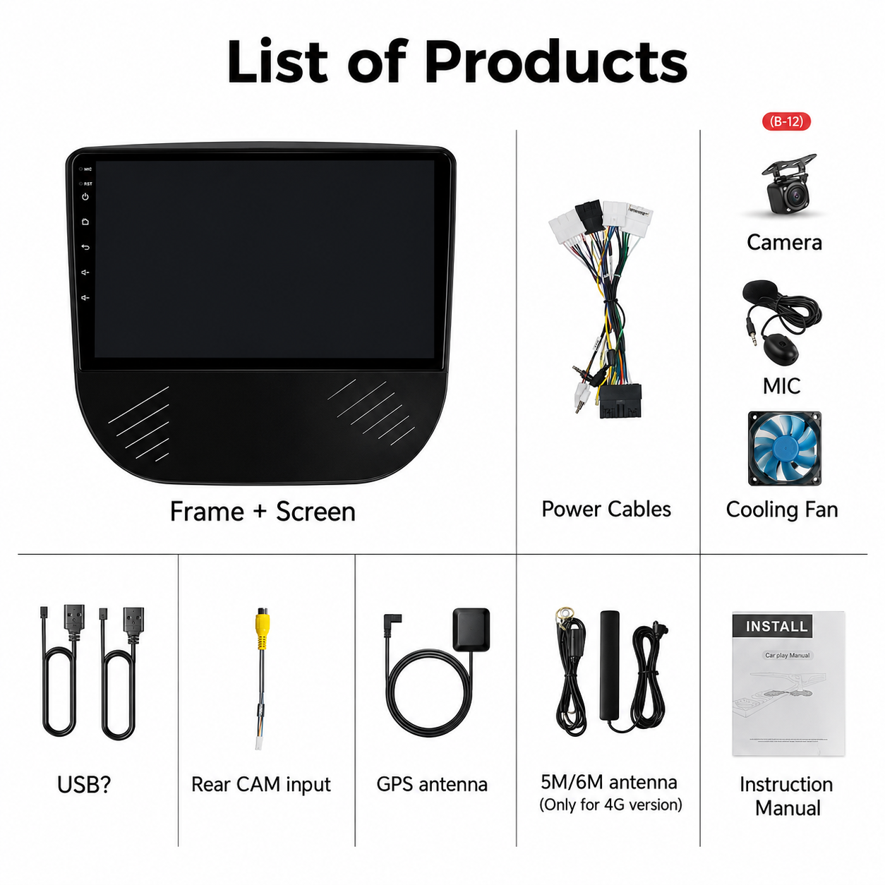 Chevrolet Malibu  2016–2018 Android 16 2K CarPlay Radio with GPS